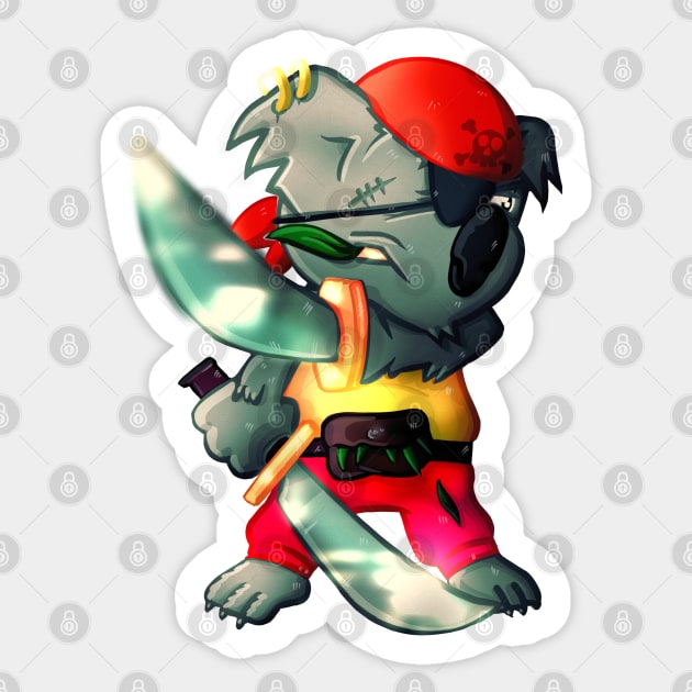 Pirate Droppo Koala Drop Bear Sticker by CreativeOpus